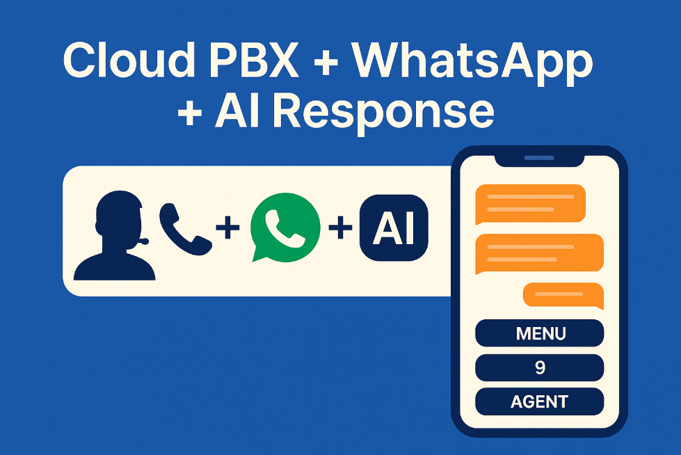 WhatsApp with AI capabilities for support, sales, and PBX follow-ups